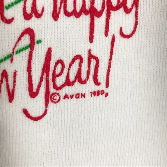 Vintage 1980 Avon Teddy Bear Christmas Crewneck Sweatshirt - Picture 3 of 6